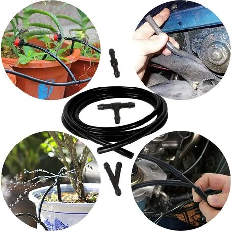 TINOR 3m Kit De Tuyau Essuie Glace, Tuyau De Liquide De Lave-Glace, Tuyau Flexible, Buse D'essuie-Glace Brouillard Lave-Linge Tuyau De Pulvérisation, Avec 9 Pièces Bec Joint Ensemble Kit 7 TINOR 3m Kit De Tuyau Essuie Glace, Tuyau De Liquide De Lave-Glace, Tuyau Flexible, Buse D'essuie-Glace Brouillard Lave-Linge Tuyau De Pulvérisation, Avec 9 Pièces Bec Joint Ensemble Kit – Image 5