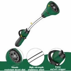 LIFCAUSAL Pulvérisation Haute Pression De 15 Pouces, Baguette D'arrosage à Connexion Rapide Pour Tuyau D'arrosage, Buse De Pulvérisation, 8 Modes D'arrosage, Poignée Ergonomique, Contrôle Facile Du Pouce Pour Jardin, Pelouse, Lavage De Voiture, Norme Européenne, Ve -Tuyau d'arrosage Soldes 52587647 3