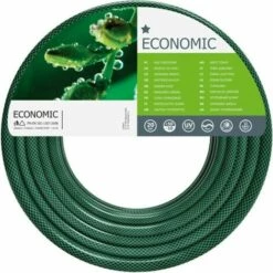 BRICOLINE Tuyau D'arrosage économique Fi 1/2", Longueur 100m, Enrouleur