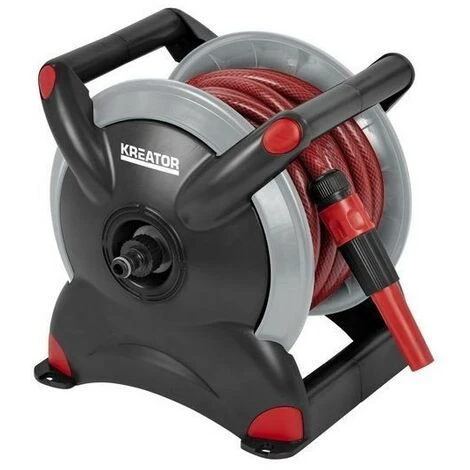 KREATOR Enrouleur De Tuyau 15m 3 KREATOR Enrouleur De Tuyau 15m