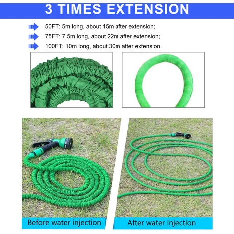 LIFCAUSAL Tuyau D'arrosage, Tuyau D'arrosage Télescopique à Haute Pression, Tuyau D'arrosage Flexible Magique Avec Buse De Pulvérisation à 7 Fonctions Pour Lavage De Voiture, Arrosage De Jardin, Bleu, 22 M 5 LIFCAUSAL Tuyau D'arrosage, Tuyau D'arrosage Télescopique à Haute Pression, Tuyau D'arrosage Flexible Magique Avec Buse De Pulvérisation à 7 Fonctions Pour Lavage De Voiture, Arrosage De Jardin, Bleu, 22 M – Image 3