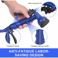 LIFCAUSAL Tuyau D'arrosage, Tuyau D'arrosage Télescopique à Haute Pression, Tuyau D'arrosage Flexible Magique Avec Buse De Pulvérisation à 7 Fonctions Pour Lavage De Voiture, Arrosage De Jardin, Bleu, 22 M 10 LIFCAUSAL Tuyau D'arrosage, Tuyau D'arrosage Télescopique à Haute Pression, Tuyau D'arrosage Flexible Magique Avec Buse De Pulvérisation à 7 Fonctions Pour Lavage De Voiture, Arrosage De Jardin, Bleu, 22 M -Tuyau d'arrosage Soldes 53864611 4