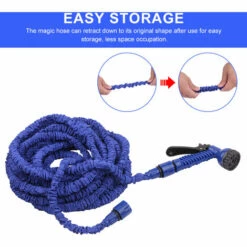 LIFCAUSAL Tuyau D'arrosage, Tuyau D'arrosage Télescopique à Haute Pression, Tuyau D'arrosage Flexible Magique Avec Buse De Pulvérisation à 7 Fonctions Pour Lavage De Voiture, Arrosage De Jardin, Bleu, 22 M 11 LIFCAUSAL Tuyau D'arrosage, Tuyau D'arrosage Télescopique à Haute Pression, Tuyau D'arrosage Flexible Magique Avec Buse De Pulvérisation à 7 Fonctions Pour Lavage De Voiture, Arrosage De Jardin, Bleu, 22 M -Tuyau d'arrosage Soldes 53864611 5