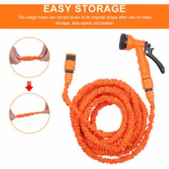 LIFCAUSAL Tuyau D'arrosage, Tuyau D'arrosage Télescopique à Haute Pression, Tuyau D'arrosage Flexible Magique Avec Buse De Pulvérisation à 7 Fonctions Pour Lavage De Voiture, Arrosage De Jardin, Orange, 30 M 11 LIFCAUSAL Tuyau D'arrosage, Tuyau D'arrosage Télescopique à Haute Pression, Tuyau D'arrosage Flexible Magique Avec Buse De Pulvérisation à 7 Fonctions Pour Lavage De Voiture, Arrosage De Jardin, Orange, 30 M -Tuyau d'arrosage Soldes 53864622 5