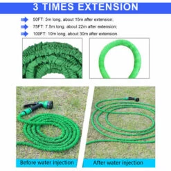 LIFCAUSAL Tuyau D'arrosage Extensible 3 Fois Tuyau D'arrosage Télescopique à Haute Pression Tuyau D'arrosage Flexible Magique Avec Buse De Pulvérisation à 7 Fonctions Pour Le Lavage De Voiture Arrosage De Jardin, Bleu, 50FT/15M 9 LIFCAUSAL Tuyau D'arrosage Extensible 3 Fois Tuyau D'arrosage Télescopique à Haute Pression Tuyau D'arrosage Flexible Magique Avec Buse De Pulvérisation à 7 Fonctions Pour Le Lavage De Voiture Arrosage De Jardin, Bleu, 50FT/15M -Tuyau d'arrosage Soldes 53864661 3
