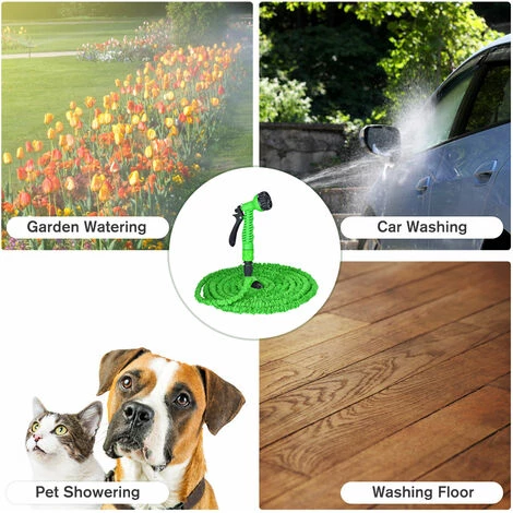 LIFCAUSAL Tuyaux D'arrosage Pour Extérieur, Tuyau D'arrosage Extensible Avec Connecteur Pour Lavage De Voiture, Arrosage De Jardin, Bleu, 75 Pieds 4 LIFCAUSAL Tuyaux D'arrosage Pour Extérieur, Tuyau D'arrosage Extensible Avec Connecteur Pour Lavage De Voiture, Arrosage De Jardin, Bleu, 75 Pieds – Image 2