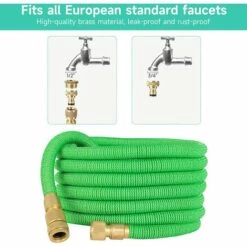 AICOK Tuyau D'arrosage Flexible Et Extensible Pour Jardin | Extensible De 15m | Avec 8 Fonctions Douchette | Tuyau D'arrosage Rétractable Vert -Tuyau d'arrosage Soldes 54027663 3