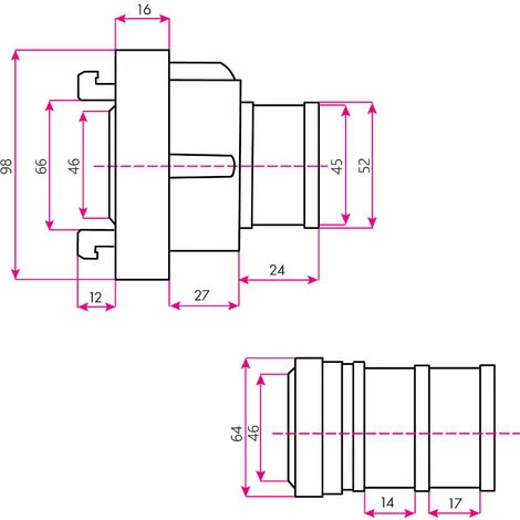 EBERTH 2" Accouplement Storz Raccord Pompier, Storz C, Raccord De Tuyau En 2 Pouces, Diamètre Extérieur De Lembout De Tuyau 52mm, Raccord Haute Pression, Raccord Storz En Aluminium, Joint Inclus 6 EBERTH 2" Accouplement Storz Raccord Pompier, Storz C, Raccord De Tuyau En 2 Pouces, Diamètre Extérieur De Lembout De Tuyau 52mm, Raccord Haute Pression, Raccord Storz En Aluminium, Joint Inclus – Image 4