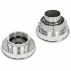 EBERTH 2" Accouplement Storz Raccord Pompier, Storz C, Set, 2 Pièces, Raccord De Tuyau 2 Pouces, Diamètre Du Filetage Intérieur 59mm, Diamètre Extérieur De Lembout De Tuyau 52mm, Aluminium
