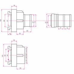EBERTH 3" Accouplement Storz Raccord Pompier, Storz B, Set, 2 Pièces, Raccord De Tuyau 3 Pouces, Diamètre Du Filetage Intérieur 87mm, Diamètre Extérieur De Lembout De Tuyau 75mm, Aluminium -Tuyau d'arrosage Soldes 54102725 5