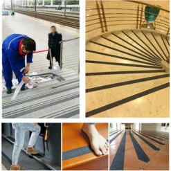 LIFCAUSAL Adhésif Grip Anti Slip Grip Bandes Antidérapantes Traction Bandes Pour Échelle Intérieure Plancher Extérieur Passerelles Marche D'escalier Marche 5cm * 5m -Tuyau d'arrosage Soldes 54423495 3