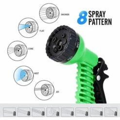 TINOR Tuyau D'arrosage Extensible De 30m, 100ft Tuyau Rétractable Avec 8 Types De Pistolets à Eau, Porte-tuyau, Sac De Rangement Pour Jardinage, Laver La Voiture, Arroser, Baigner Animal 8 TINOR Tuyau D'arrosage Extensible De 30m, 100ft Tuyau Rétractable Avec 8 Types De Pistolets à Eau, Porte-tuyau, Sac De Rangement Pour Jardinage, Laver La Voiture, Arroser, Baigner Animal -Tuyau d'arrosage Soldes 54497611 2