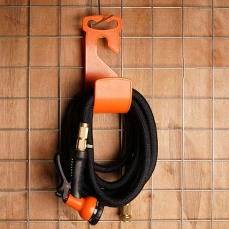 Betterlife Mural Support De Tuyau Darrosage De Jardin Tuyau Cintres Montage Mural Porte-Tuyau À Eau Crochet Tuyau À Eau Pour Ménage Tuyau Télescopique Suspension (Orange) 4 Betterlife Mural Support De Tuyau Darrosage De Jardin Tuyau Cintres Montage Mural Porte-Tuyau À Eau Crochet Tuyau À Eau Pour Ménage Tuyau Télescopique Suspension (Orange) – Image 2