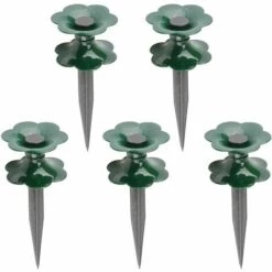 SUPERMARKET Lot De 5 Guides De Tuyau D'arrosage Sur, En Zinc Antirouille Robuste Avec Piquet En Métal Vert Foncé, Pour Arrosage, Guides Tuyaux D'eau, Protection Des Fleurs Et Plantes Avec Le Système De Guidage,Superma,vert+noir