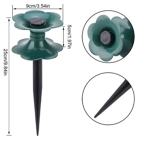 SUPERMARKET Lot De 5 Guides De Tuyau D'arrosage Sur, En Zinc Antirouille Robuste Avec Piquet En Métal Vert Foncé, Pour Arrosage, Guides Tuyaux D'eau, Protection Des Fleurs Et Plantes Avec Le Système De Guidage,Superma,vert+noir 4 SUPERMARKET Lot De 5 Guides De Tuyau D'arrosage Sur, En Zinc Antirouille Robuste Avec Piquet En Métal Vert Foncé, Pour Arrosage, Guides Tuyaux D'eau, Protection Des Fleurs Et Plantes Avec Le Système De Guidage,Superma,vert+noir – Image 2