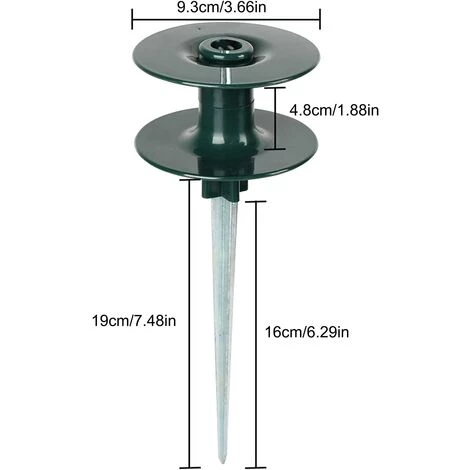 SUPERMARKET Lot De 3 Guides De Tuyau D'arrosage, En Zinc Antirouille Robuste Avec Piquet En Métal Vert Foncé Pour Arrosage, Guides De Tuyaux D'eau, Guide Sur Piquet En Zinc,Superma,vert 4 SUPERMARKET Lot De 3 Guides De Tuyau D'arrosage, En Zinc Antirouille Robuste Avec Piquet En Métal Vert Foncé Pour Arrosage, Guides De Tuyaux D'eau, Guide Sur Piquet En Zinc,Superma,vert – Image 2