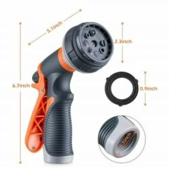 FLYME Buse De Tuyau D'arrosage, Buse De Tuyau Robuste Avec 8 Modes D'arrosage Réglables, Buse De Tuyau Haute Pression Multifonction. 8 FLYME Buse De Tuyau D'arrosage, Buse De Tuyau Robuste Avec 8 Modes D'arrosage Réglables, Buse De Tuyau Haute Pression Multifonction. -Tuyau d'arrosage Soldes 54917269 2