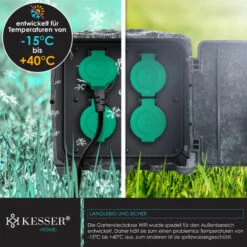 KESSER Prise électrique De Jardin Avec WiFi, Anthracite, Box - Mit WiFi (de) -Tuyau d'arrosage Soldes 54923396 3