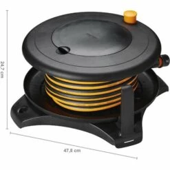 FISKARS® Fiskars Dévidoir L, Set D'Arrosage Tout-en-1, Tuyau De 31,5 M, Tuyau De Taille Universelle (Ø 13 Mm), Raccord Universel Pour Robinet, Noir/orange, 1057237