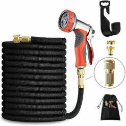 YOOUYIDA Tuyau D'arrosage Extensible De 15 M, 9 Modes D'arrosage Pour Tuyau D'arrosage Rétractable