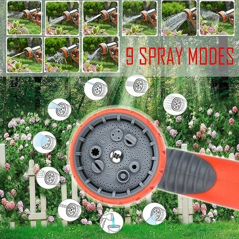 YOOUYIDA Tuyau D'arrosage Extensible De 15 M, 9 Modes D'arrosage Pour Tuyau D'arrosage Rétractable 7 YOOUYIDA Tuyau D'arrosage Extensible De 15 M, 9 Modes D'arrosage Pour Tuyau D'arrosage Rétractable – Image 5