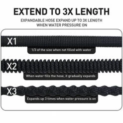 PETITES ECREVISSES Tuyau Arrosage Extensible Avec 8 Fonctions Pistolet Pour Nettoyage Et Arrosage Noir - 15M/50FT 8 PETITES ECREVISSES Tuyau Arrosage Extensible Avec 8 Fonctions Pistolet Pour Nettoyage Et Arrosage Noir - 15M/50FT -Tuyau d'arrosage Soldes 55495891 2