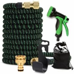 PETITES ECREVISSES Tuyau Arrosage Extensible Avec 8 Fonctions Pistolet Pour Nettoyage Et Arrosage Vert - 15M/50FT