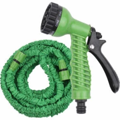 TANCYCO Tuyau D'arrosage, Tuyau D'arrosage Télescopique à Haute Pression, Tuyau D'arrosage Flexible Magique Avec Buse De Pulvérisation à 7 Fonctions Pour Lavage De Voiture, Arrosage De Jardin, Vert, 46 M