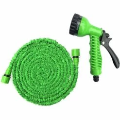 TANCYCO Tuyaux D'arrosage Pour Extérieur, Tuyau D'arrosage Extensible Avec Connecteur Pour Lavage De Voiture, Arrosage De Jardin, Vert, 25 Pieds