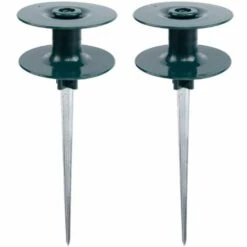 Lot De 2 Guides De Tuyau D'arrosage, En Zinc Antirouille Robuste Avec Piquet En Métal Vert Foncé Pour Arrosage, Guides De Tuyaux D'eau, Guide Sur Piquet En Zinc，Fontainebleau
