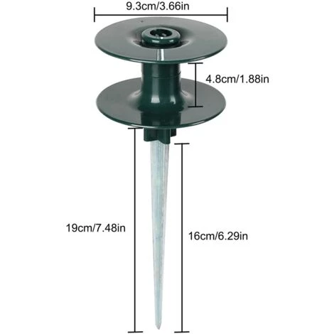 Lot De 2 Guides De Tuyau D'arrosage, En Zinc Antirouille Robuste Avec Piquet En Métal Vert Foncé Pour Arrosage, Guides De Tuyaux D'eau, Guide Sur Piquet En Zinc,Fontainebleau 4 Lot De 2 Guides De Tuyau D'arrosage, En Zinc Antirouille Robuste Avec Piquet En Métal Vert Foncé Pour Arrosage, Guides De Tuyaux D'eau, Guide Sur Piquet En Zinc,Fontainebleau – Image 2