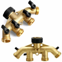 TANCYCO Séparateur De Tuyau D'arrosage à 4 Voies Connecteur De Tuyau De 3/4 Po Inverseur D'eau En Cuivre Avec 4 Vannes Pour Le Lavage De Voiture D'irrigation De Pelouse De Jardin 11 TANCYCO Séparateur De Tuyau D'arrosage à 4 Voies Connecteur De Tuyau De 3/4 Po Inverseur D'eau En Cuivre Avec 4 Vannes Pour Le Lavage De Voiture D'irrigation De Pelouse De Jardin -Tuyau d'arrosage Soldes 55939420 5