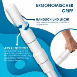 KESSER® Perche Télescopique De Piscine En Aluminium Perche De Piscine | Tige Pour Le Nettoyage De Piscine En 3 parties | Réglable De 1,20 m à 3,60 m | Résistant Aux Intempéries Et Stable, Argent 10 KESSER® Perche Télescopique De Piscine En Aluminium Perche De Piscine | Tige Pour Le Nettoyage De Piscine En 3 parties | Réglable De 1,20 m à 3,60 m | Résistant Aux Intempéries Et Stable, Argent -Tuyau d'arrosage Soldes 56688036 4