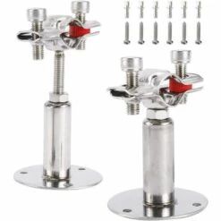 BARES Lot De 2 Supports Muraux En Acier Inoxydable Pour Tuyau De 19 Mm De Diamètre