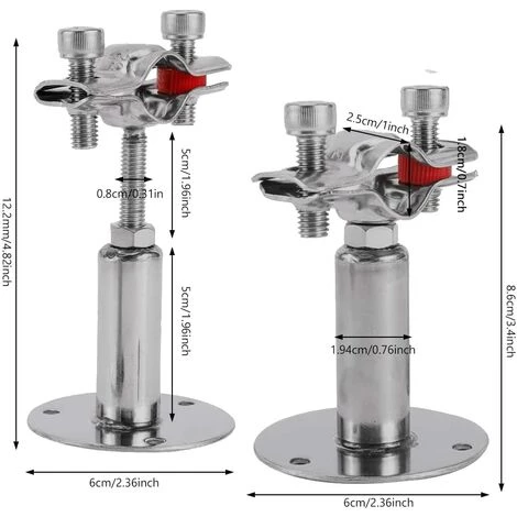 BARES Lot De 2 Supports Muraux En Acier Inoxydable Pour Tuyau De 19 Mm De Diamètre 4 BARES Lot De 2 Supports Muraux En Acier Inoxydable Pour Tuyau De 19 Mm De Diamètre – Image 2