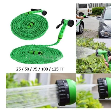 BENOBBY KIDS Tuyau D'arrosage Extensible Flexible De 7,6 M Tuyau D'arrosage Extensible 7 Fonctions Buse Pulvérisateur Pour Jardin Extérieur (7,5 M, Vert) 5 BENOBBY KIDS Tuyau D'arrosage Extensible Flexible De 7,6 M Tuyau D'arrosage Extensible 7 Fonctions Buse Pulvérisateur Pour Jardin Extérieur (7,5 M, Vert) – Image 3