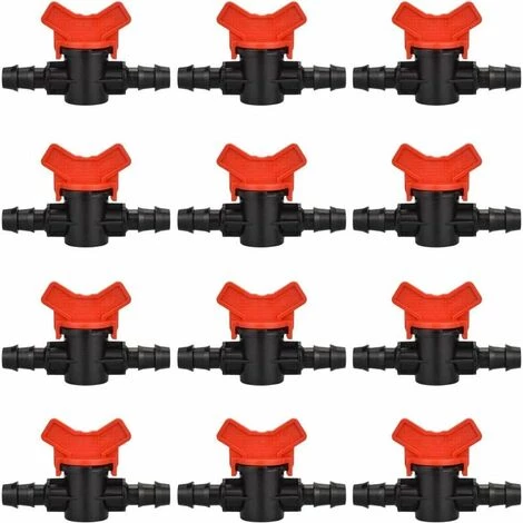 LUCKY-88 Lot De 12 Tuyaux D'arrosage, Valve D'irrigation 16 X 16 Mm En Plastique Avec Raccords En Plastique Pour Contrôle De Valve D'eau De Jardin Extérieur (noir + Rouge) 3 LUCKY-88 Lot De 12 Tuyaux D'arrosage, Valve D'irrigation 16 X 16 Mm En Plastique Avec Raccords En Plastique Pour Contrôle De Valve D'eau De Jardin Extérieur (noir + Rouge)