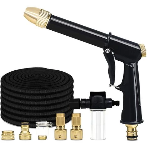 LUCKY-88 Ensemble De Pistolet à Eau De Lavage De Voiture à Domicile Tuyau D'eau Télescopique Pistolet à Eau Haute Pression Lave-auto Tuyau D'arrosage Tuyau D'eau(combinaison De 7,5 M) 3 LUCKY-88 Ensemble De Pistolet à Eau De Lavage De Voiture à Domicile Tuyau D'eau Télescopique Pistolet à Eau Haute Pression Lave-auto Tuyau D'arrosage Tuyau D'eau(combinaison De 7,5 M)