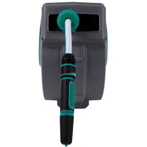 VONROC Enrouleur De Tuyau Automatique – Tuyau 15m, Rotation 180°, Support Mural – Buse, Raccord, Connecteur Inclus 5 VONROC Enrouleur De Tuyau Automatique – Tuyau 15m, Rotation 180°, Support Mural – Buse, Raccord, Connecteur Inclus – Image 3