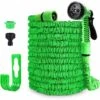 ABCRITAL Tuyau D'Arrosage Extensible De 15 M, 50Ft Tuyau Rétractable Avec 8 Types De Pistolets À Eau, Porte-Tuyau, Sac De Rangement Pour Jardinage, Laver La Voiture, Arroser, Baigner Animal -Tuyau d'arrosage Soldes 57637370 1