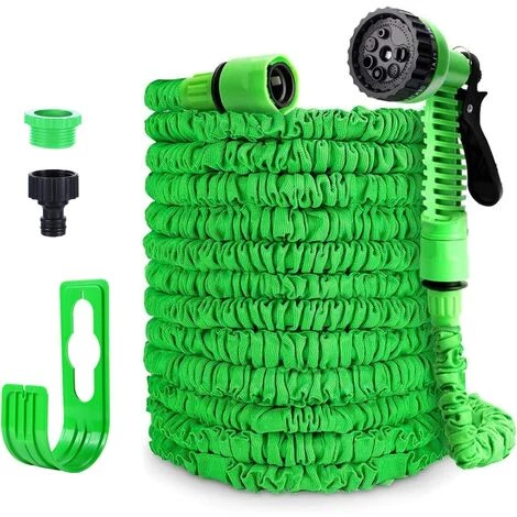 ABCRITAL Tuyau D'Arrosage Extensible De 15 M, 50Ft Tuyau Rétractable Avec 8 Types De Pistolets À Eau, Porte-Tuyau, Sac De Rangement Pour Jardinage, Laver La Voiture, Arroser, Baigner Animal 3 ABCRITAL Tuyau D'Arrosage Extensible De 15 M, 50Ft Tuyau Rétractable Avec 8 Types De Pistolets À Eau, Porte-Tuyau, Sac De Rangement Pour Jardinage, Laver La Voiture, Arroser, Baigner Animal