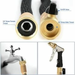 Tuyau D'arrosage Tuyau D'eau Extensible 25 Pieds-3/4 Pouces En Laiton Massif Avec Valve-triple Noyau En Latex 3750D Tissu Résistant Aux Fuites Et Sans Plis Flexible Tuyau D'arrosage LITZEE 8 Tuyau D'arrosage Tuyau D'eau Extensible 25 Pieds-3/4 Pouces En Laiton Massif Avec Valve-triple Noyau En Latex 3750D Tissu Résistant Aux Fuites Et Sans Plis Flexible Tuyau D'arrosage LITZEE -Tuyau d'arrosage Soldes 57658066 2