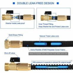 Tuyau D'arrosage Tuyau D'eau Extensible 25 Pieds-3/4 Pouces En Laiton Massif Avec Valve-triple Noyau En Latex 3750D Tissu Résistant Aux Fuites Et Sans Plis Flexible Tuyau D'arrosage LITZEE 11 Tuyau D'arrosage Tuyau D'eau Extensible 25 Pieds-3/4 Pouces En Laiton Massif Avec Valve-triple Noyau En Latex 3750D Tissu Résistant Aux Fuites Et Sans Plis Flexible Tuyau D'arrosage LITZEE -Tuyau d'arrosage Soldes 57658066 5