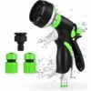 ROSIER Pistolet D'Arrosage Métal En 8 Fonctions - Douchette De Jardin à Haute Pression Pour Tuyau D'arrosage, Nettoyage De Trottoir, Lavage De Voiture, Bain D'animaux, Irrigation De Pelouse (vert) ——VEBTles -Tuyau d'arrosage Soldes 57764159 1