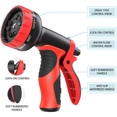 METERK 100FT Tuyau D'arrosage Version Européenne Avec Adaptateur 5 METERK 100FT Tuyau D'arrosage Version Européenne Avec Adaptateur – Image 3