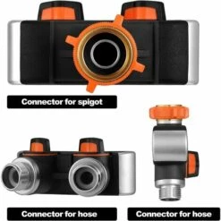 READCLY Distributeur Arrosage 2 Voies, Séparateur De Tuyau D'arrosage, Raccord Tuyau D'arrosage, Débit D'eau Réglable, Idéal Pour Robinet Extérieur 10 READCLY Distributeur Arrosage 2 Voies, Séparateur De Tuyau D'arrosage, Raccord Tuyau D'arrosage, Débit D'eau Réglable, Idéal Pour Robinet Extérieur -Tuyau d'arrosage Soldes 57815235 4