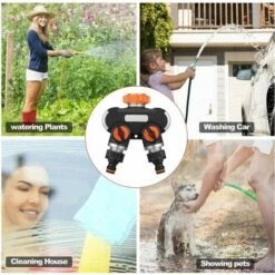 READCLY Distributeur Arrosage 2 Voies, Séparateur De Tuyau D'arrosage, Raccord Tuyau D'arrosage, Débit D'eau Réglable, Idéal Pour Robinet Extérieur 11 READCLY Distributeur Arrosage 2 Voies, Séparateur De Tuyau D'arrosage, Raccord Tuyau D'arrosage, Débit D'eau Réglable, Idéal Pour Robinet Extérieur -Tuyau d'arrosage Soldes 57815235 5