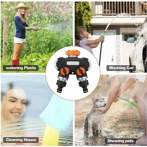 READCLY Distributeur Arrosage 2 Voies, Séparateur De Tuyau D'arrosage, Raccord Tuyau D'arrosage, Débit D'eau Réglable, Idéal Pour Robinet Extérieur 7 READCLY Distributeur Arrosage 2 Voies, Séparateur De Tuyau D'arrosage, Raccord Tuyau D'arrosage, Débit D'eau Réglable, Idéal Pour Robinet Extérieur – Image 5