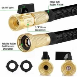 READCLY Tuyau D'arrosage, Tuyau D'arrosage Rétractable,Tuyau D'arrosage Extensible Tuyau D'arrosage Extensible Noir Extensible Rétractable Avec 8 Fonction Pistolet 100FT 9 READCLY Tuyau D'arrosage, Tuyau D'arrosage Rétractable,Tuyau D'arrosage Extensible Tuyau D'arrosage Extensible Noir Extensible Rétractable Avec 8 Fonction Pistolet 100FT -Tuyau d'arrosage Soldes 57815245 3