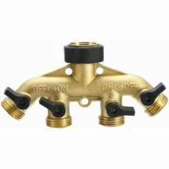 READCLY Robinet Y Selecteur 4 Sorties Vannes, Connecteur De Robinet En Laiton Distributeur 4 Voies Séparateur De Tuyau Répartiteur Pour L'irrigation Du Jardin 10 READCLY Robinet Y Selecteur 4 Sorties Vannes, Connecteur De Robinet En Laiton Distributeur 4 Voies Séparateur De Tuyau Répartiteur Pour L'irrigation Du Jardin -Tuyau d'arrosage Soldes 57815250 4